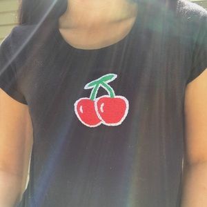 Cherry Shirt - Hand Embroidered - Handmade